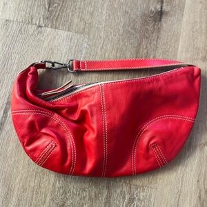 Free People Red Real World Clutch